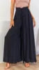 Spring Summer New Women's Wide Leg Pants Elastic Belt Wide Leg High Waist Long Skirt