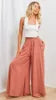 Spring Summer New Women's Wide Leg Pants Elastic Belt Wide Leg High Waist Long Skirt