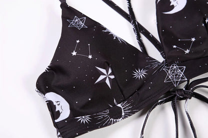 Sunflower Printed Bikini Set Sexy Swimwear Women 2025 Mujer Push Up Padded Biquini Bathers Bandage Bathing Suit Swimsuit Bikini