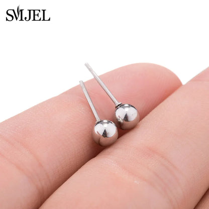 SMJEL Multiple Stainless Steel Stud Earrings for Women Girls Fashion Minimalist Skull Ghost Music Earrings Jewelry Punk Gifts