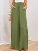 Spring Summer New Women's Wide Leg Pants Elastic Belt Wide Leg High Waist Long Skirt