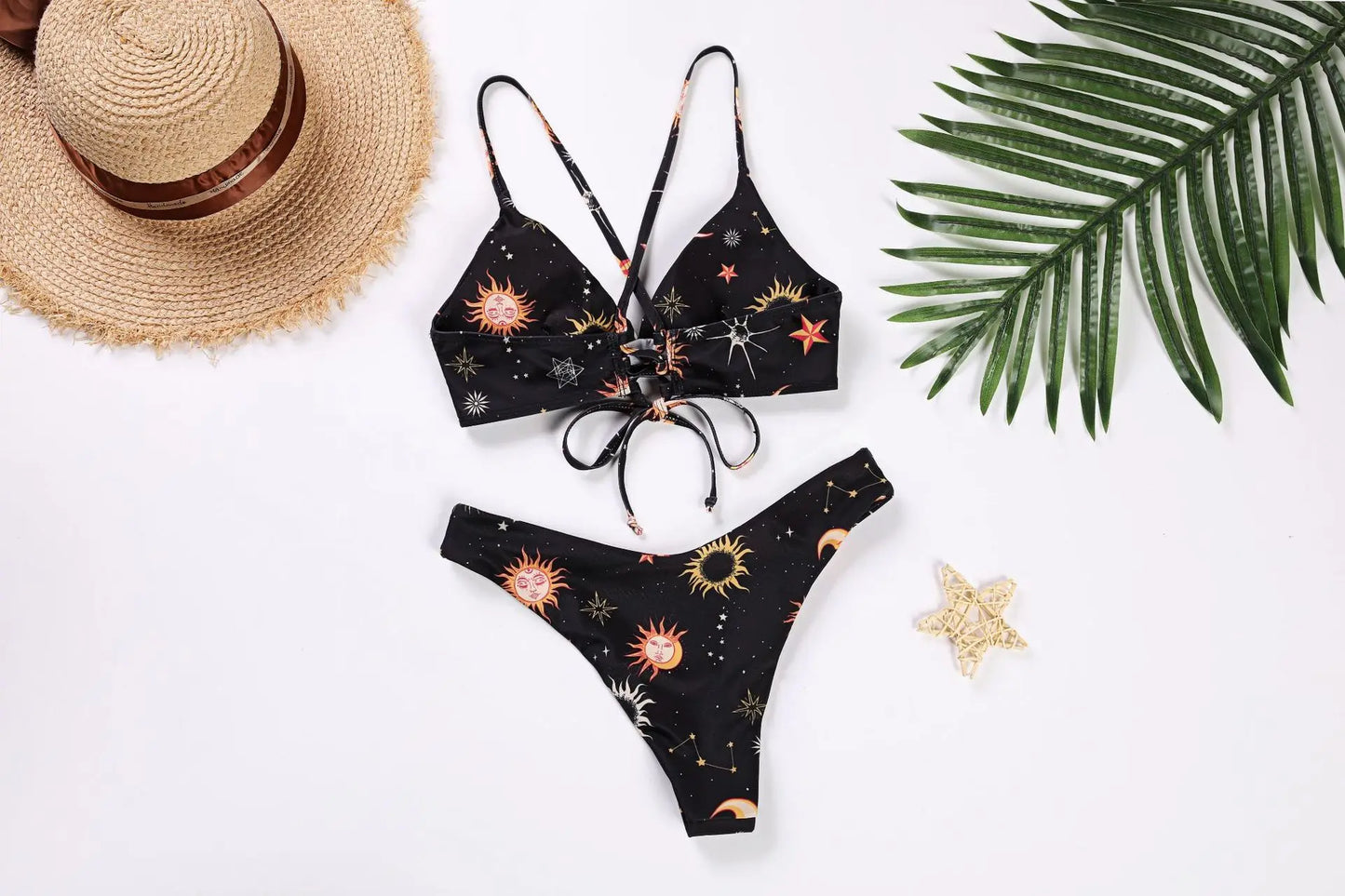 Sunflower Printed Bikini Set Sexy Swimwear Women 2025 Mujer Push Up Padded Biquini Bathers Bandage Bathing Suit Swimsuit Bikini