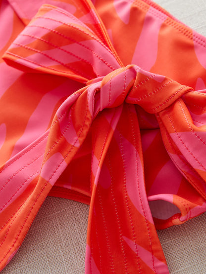 2025 Print Bikini Women Swimwear Push Up Swimsuit High Waist Biquini Halter Backless Bathing Suit Ruffle Beach Wear Summer