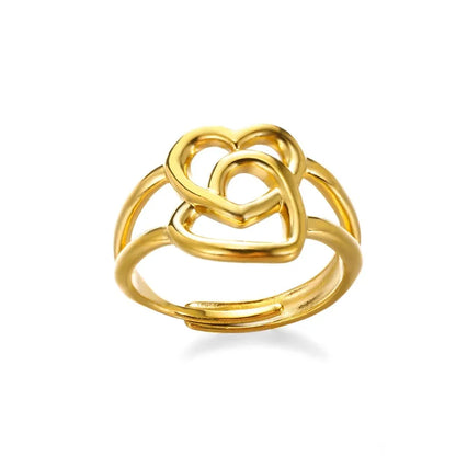 Zircon Little Heart Rings For Women Minimalism Heart Ring Stainless Steel Finger Dainty Ring Valentine Gifts Free Shipping