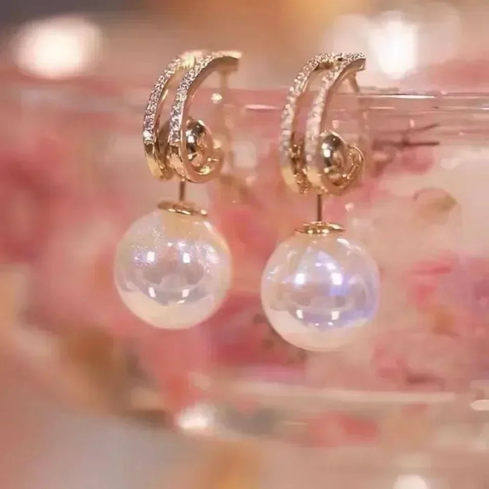 French High-end Brown Crystal Earrings For Women Fashion Luxurious Personalized Daily Accessories Prom jewelry Anniversary Gifts