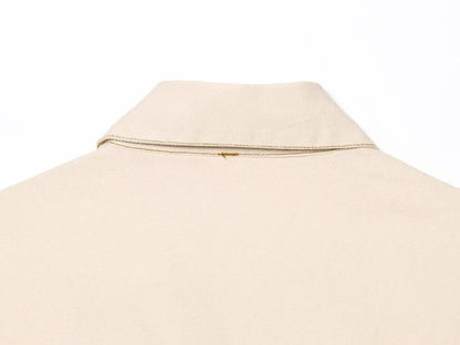 ETJ 2025  Spring New 1975 series denim MIDI dress with lapel side zipper fashion wrinkle waist slim elegant dress