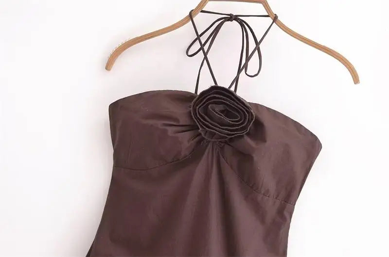 Dresses Summer Women's 2025 New Chic Tube Top Hanging Neck Holiday Dress Women's Street Fashion Party Long Dress