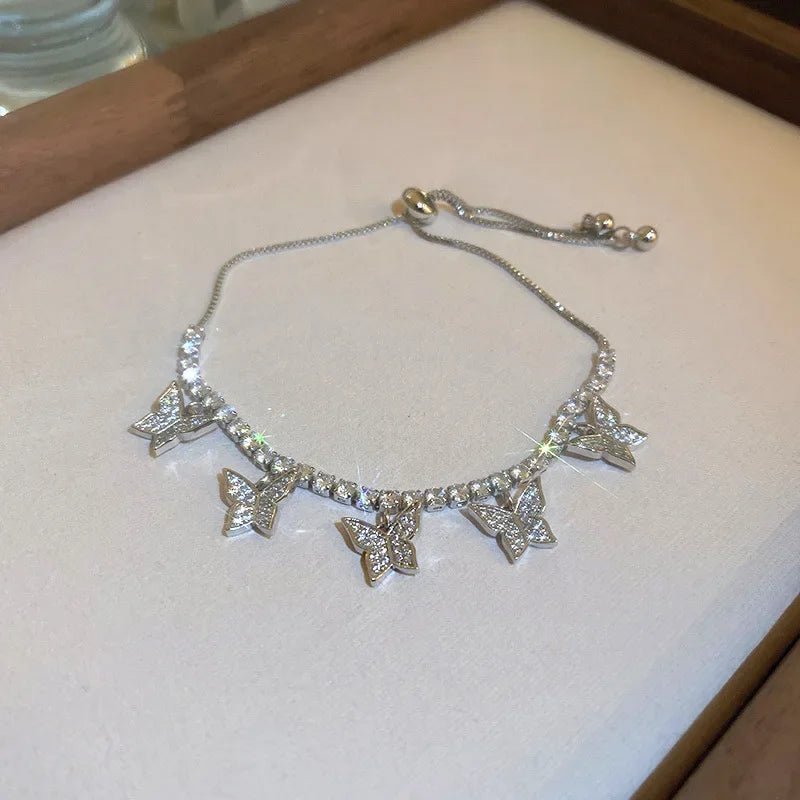 Bohemian Minimalist Metal Chain Women's Set of 6 Multi-layer Chain Simple Fashionable Bracelets Wedding Jewelry Birthday Gifts