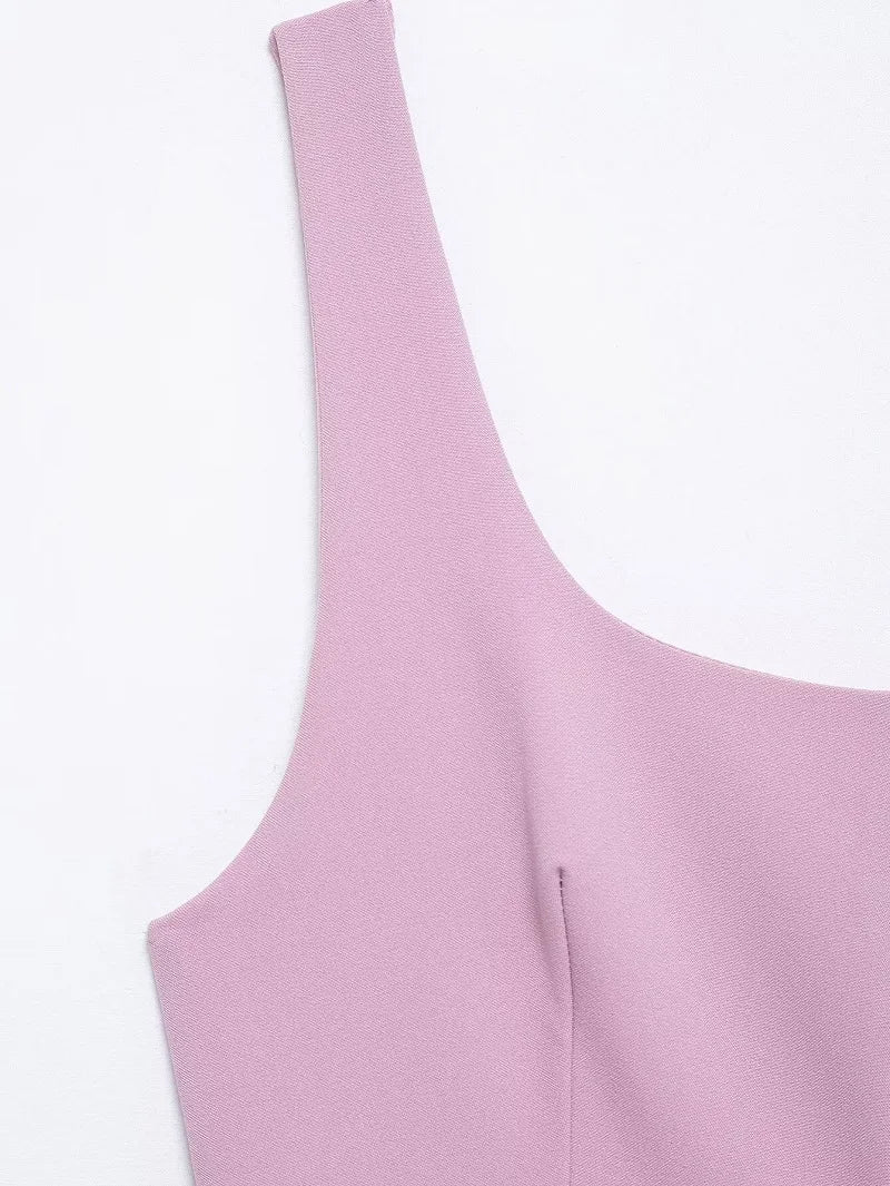 MUJER 2025 Pleated Mini Dress Women Jumpsuit Backless Short Dresses for Women Straps Playsuit Dress Woman Party Women's Dress