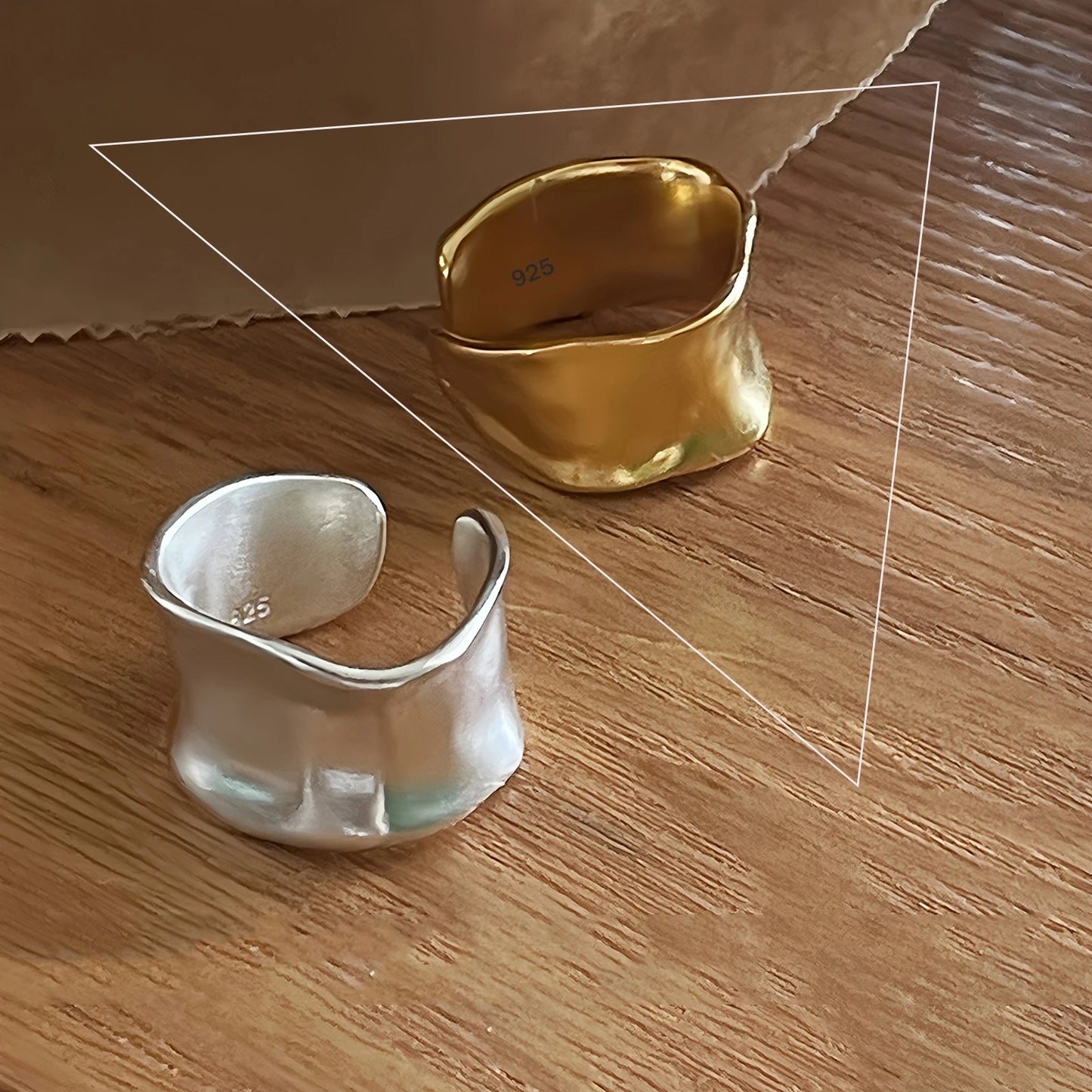 VENTFILLE 925 Sterling Silver Rings INS Fashion Hip Hop Vintage Couples Hollow Lines Punk Thai Silver Party Adjustable  Jewelry