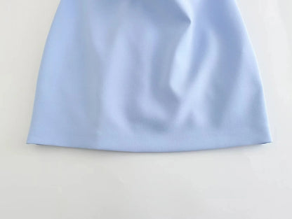 HXAO Dress Women Off Shoulder Corset Short Dresses Ruched Backless Blue Black White Dress Woman Sexy Bodycon Party Dresses