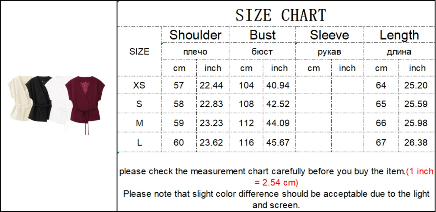 TFMLN Fashion Women's Trouser Suits Sleeveless V-Neck Top With Belt Straight Pants Sets 2025 Spring Summer Commuter 2 Piece Set