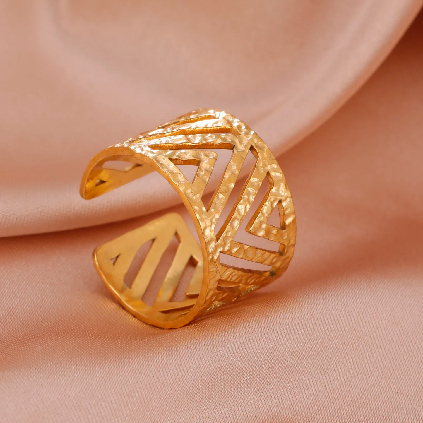 Skyrim Stainless Steel Women Rings Geometric Heart Aesthetic Adjustable Open Finger Ring Fashion Party Jewelry Gifts Wholesale