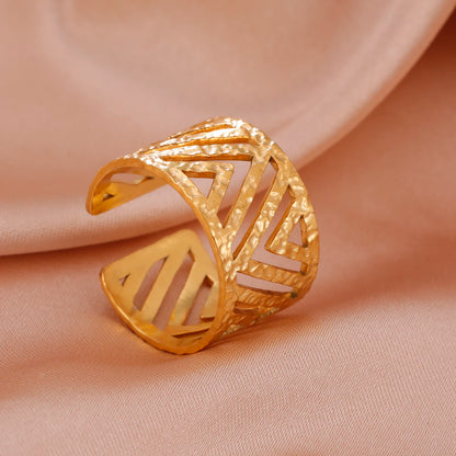 Skyrim Stainless Steel Women Rings Geometric Heart Aesthetic Adjustable Open Finger Ring Fashion Party Jewelry Gifts Wholesale