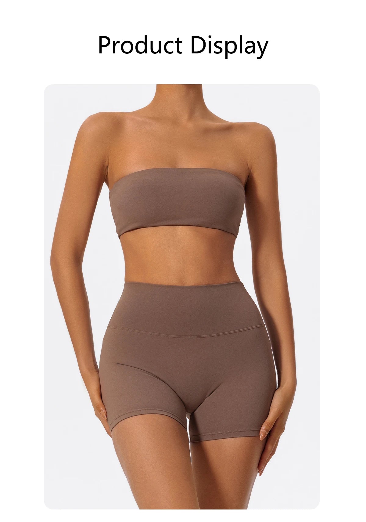 Ctenkevet Two Piece Fitness Sports Set Women Workout Yoga Outfit Strapless Bra Woman 2Ps Gym Crop Top Deportivos Mujer Gym Suits