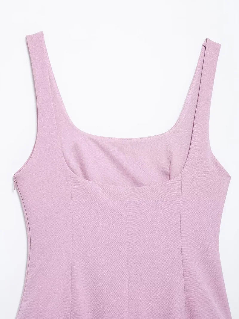 MUJER 2025 Pleated Mini Dress Women Jumpsuit Backless Short Dresses for Women Straps Playsuit Dress Woman Party Women's Dress