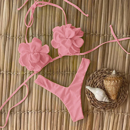 Sexy Floral Micro Bikini 2025 Women Swimsuit Female Swimwear Thong Bikinis Set Brazilian Beach Wear Bathing Suit Biquini