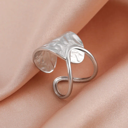 Skyrim Stainless Steel Women Rings Geometric Heart Aesthetic Adjustable Open Finger Ring Fashion Party Jewelry Gifts Wholesale