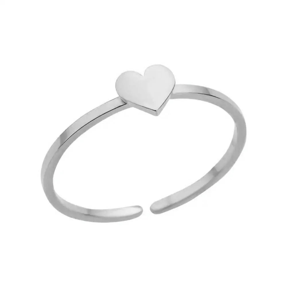 Zircon Little Heart Rings For Women Minimalism Heart Ring Stainless Steel Finger Dainty Ring Valentine Gifts Free Shipping