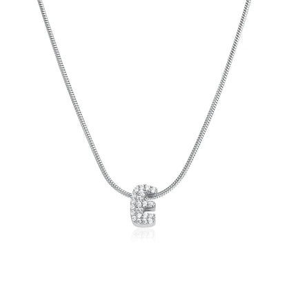 Fashion Tiny CZ Zircon Initial Alphabet Pendant Neckalce Gold Plated Stainless Steel A-Z Letter Necklaces Birthday Gifts Jewelry