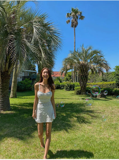 Sexy New One-Piece Swimsuit Women's Strapl Gathered Ba Batherie Thermal Belly Covering Slimming Casual Swimwear