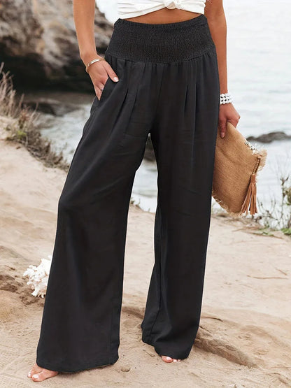New Spring Women's Casual Pants, Casual Style, Comfortable Mid Waist Long Pants for Women