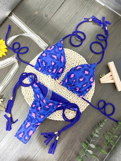 RUOTONGSEPT Sexy Leopard Print Bikini Set Swimsuit Women's Swimwear For Female Biquini Two Piece Beachwear 2023 New Bathing Suit