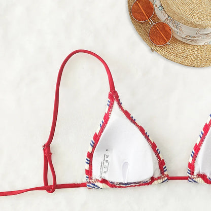 Women's Sexy Push-Up Two-Piece Swimsuit 2025 Bathing Suit Micro Beachwear Stripe Bikini Set Swimwear Trendy купальник женский