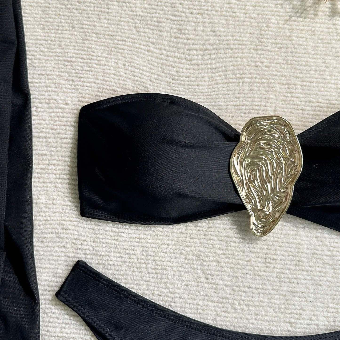 Vintage White Swimsuit Women Metal Oyster Buckle Push Up Mesh Long Skirt 3 Piece Bikini Set 2025 Holiday Bathing Suit Swimwear