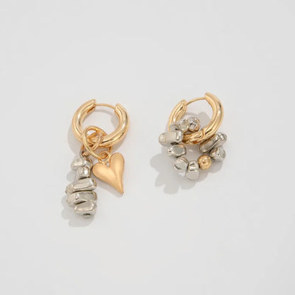 2025 Trendy Heart Stud Earrings For Women Korean Elegant Light Luxury Love Dangle Earring Fashion Simple Drop Jewelry Girls Gift