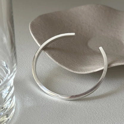 100% Solid 925 Sterling Silver Metal Bracelet for Women Vintage Handmade Simple Retro Flower Chain Bracelet Birthday Gift Party