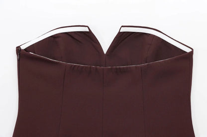 TFMLN Spring Summer Women Strapless Crop 2025 Tops Basic Sleeveless Office Lady Tops Trend Street Classic Solid Tube Tops