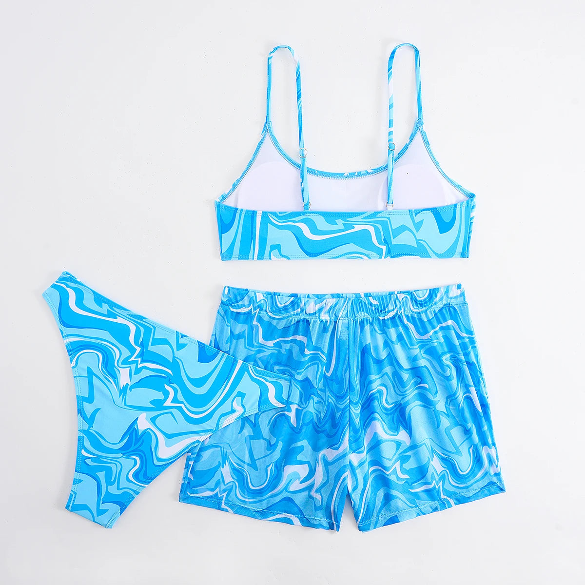 Sexy Bikini 2025 Women 3 Pieces Swimwear Female High Waist Swimsuit Orange Bathers Swimming Bathing Swim Suit Summer Beachwear