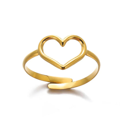 Zircon Little Heart Rings For Women Minimalism Heart Ring Stainless Steel Finger Dainty Ring Valentine Gifts Free Shipping