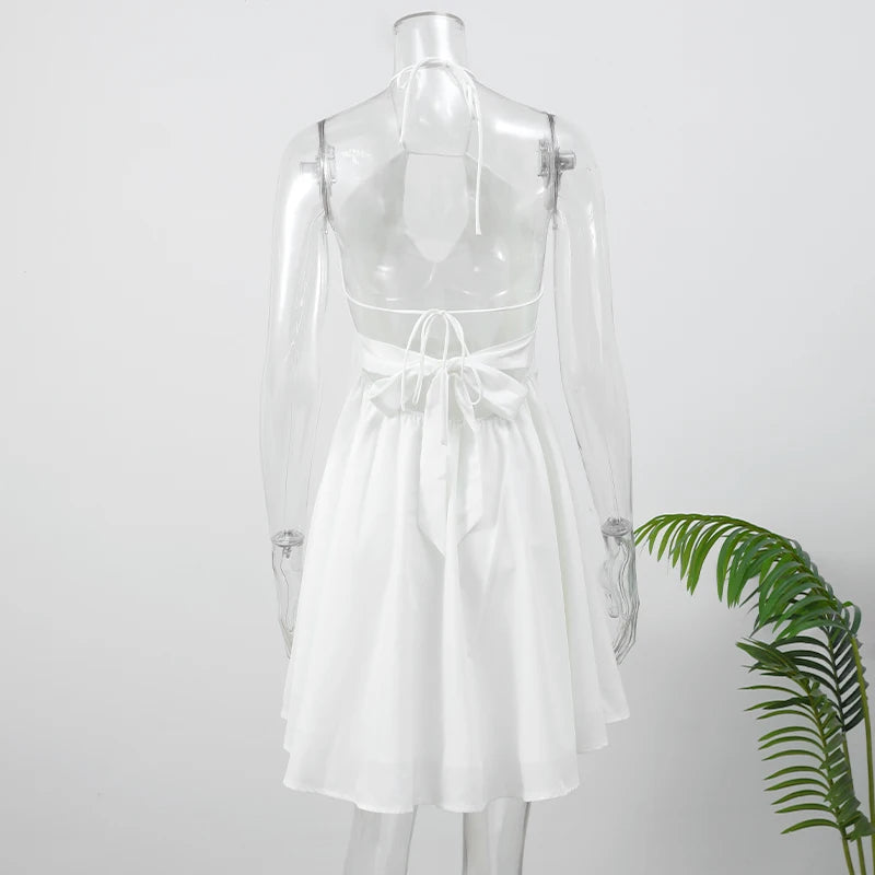 2025 Sexy Party Off Shoulder Dresses Women's Elegant Sleeveless Hollow Out Beach Dress Backless High Street Lady Summer Vestidos