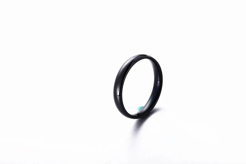 Simple 4mm 6mm Titanium Ring Women Men Prevent Allergy High Polished Wedding Rings Stainless Steel Couple Finger Jewelry Gifts