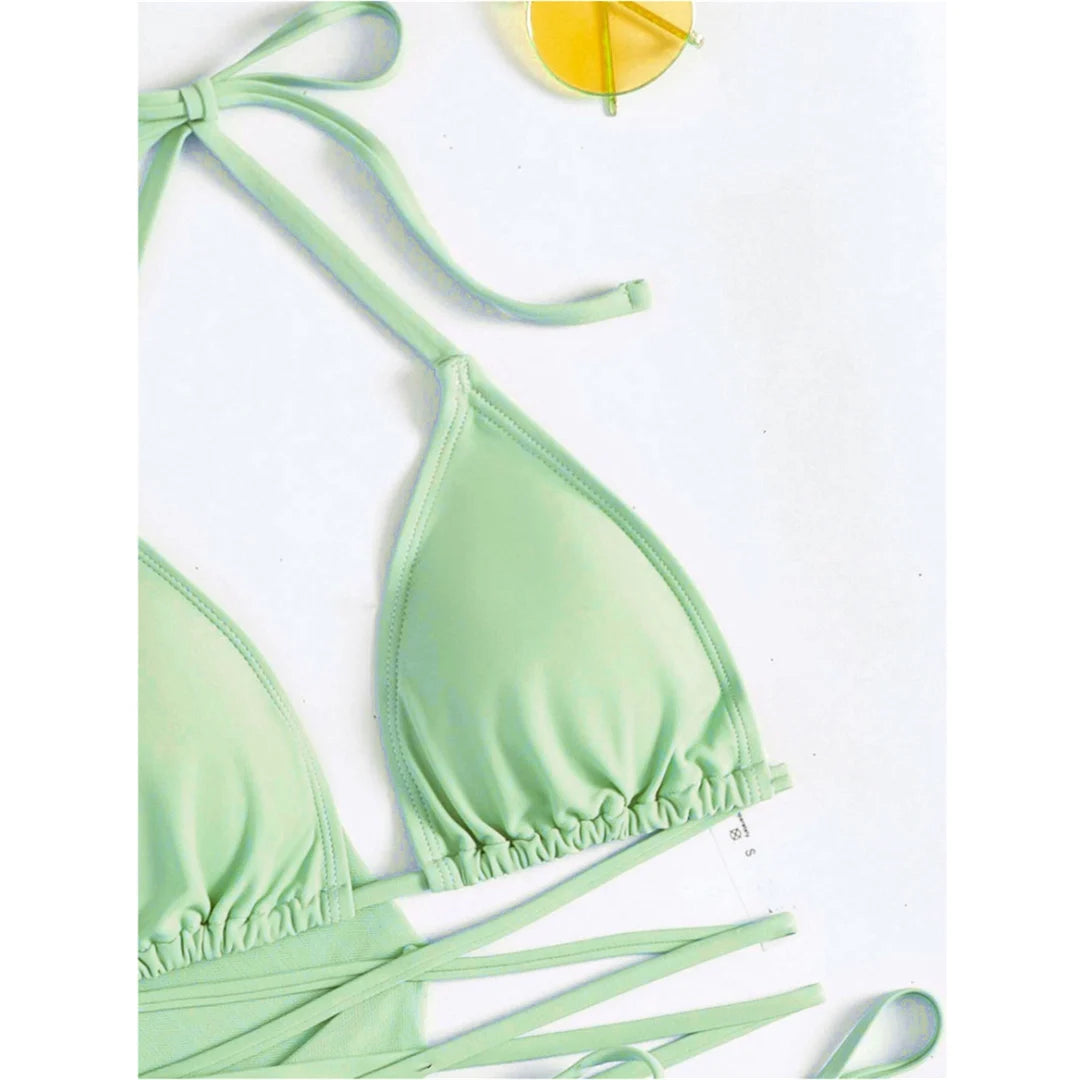 S - XL With Tassel Skirt Long Sleeve Bikini Women Swimwear Female Swimsuit Four-pieces Bikini set Bather Bathing Suit Swim V7060