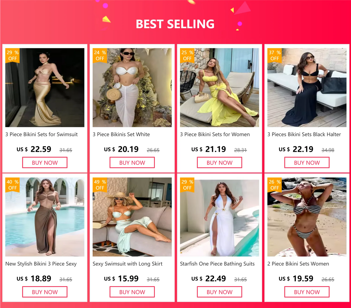 Starfish One Piece Bathing Suits with High Split Skirt Cover ups 2 Piece Swimsuits for Elegant Women Sexy Halter Bikini Sets K59