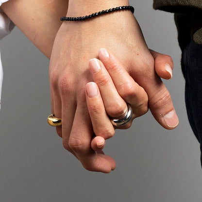 SUNIBI Fashion Simple Stainless Steel Rings for Women Arc Rings Jewellery Couple Anniversary Geometric Ring Size 5 6 7 8 Jewelry