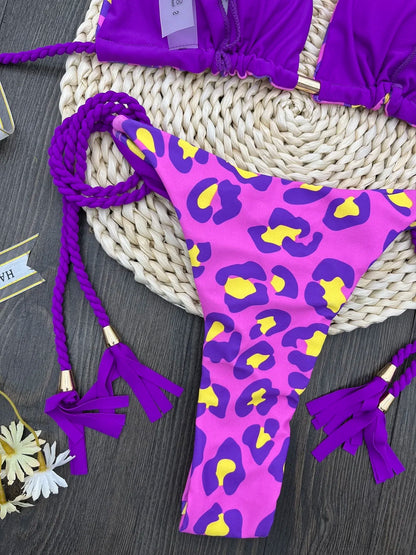 RUOTONGSEPT Sexy Leopard Print Bikini Set Swimsuit Women's Swimwear For Female Biquini Two Piece Beachwear 2023 New Bathing Suit