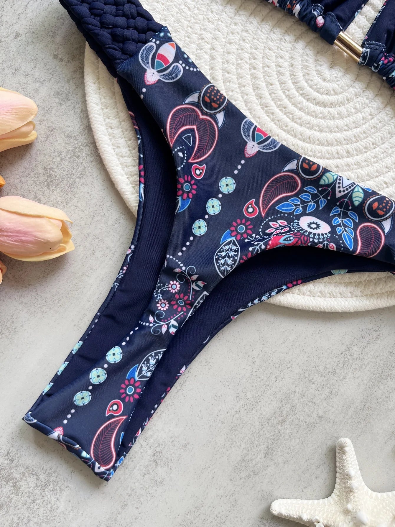 RUOTONSEPT Print Halter Mini Thong High Cut Bikini Female Swimsuit Women Swimwear Two-pieces Bikini set Bather Bathing Suit Swim