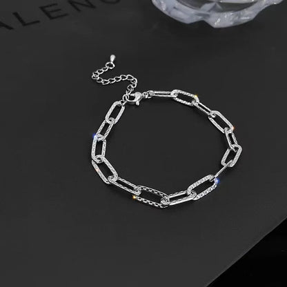 Bohemian Minimalist Metal Chain Women's Set of 6 Multi-layer Chain Simple Fashionable Bracelets Wedding Jewelry Birthday Gifts