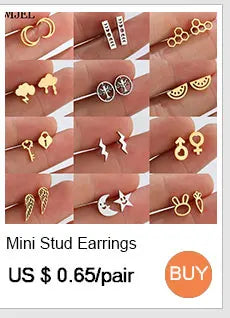 SMJEL Multiple Stainless Steel Stud Earrings for Women Girls Fashion Minimalist Skull Ghost Music Earrings Jewelry Punk Gifts