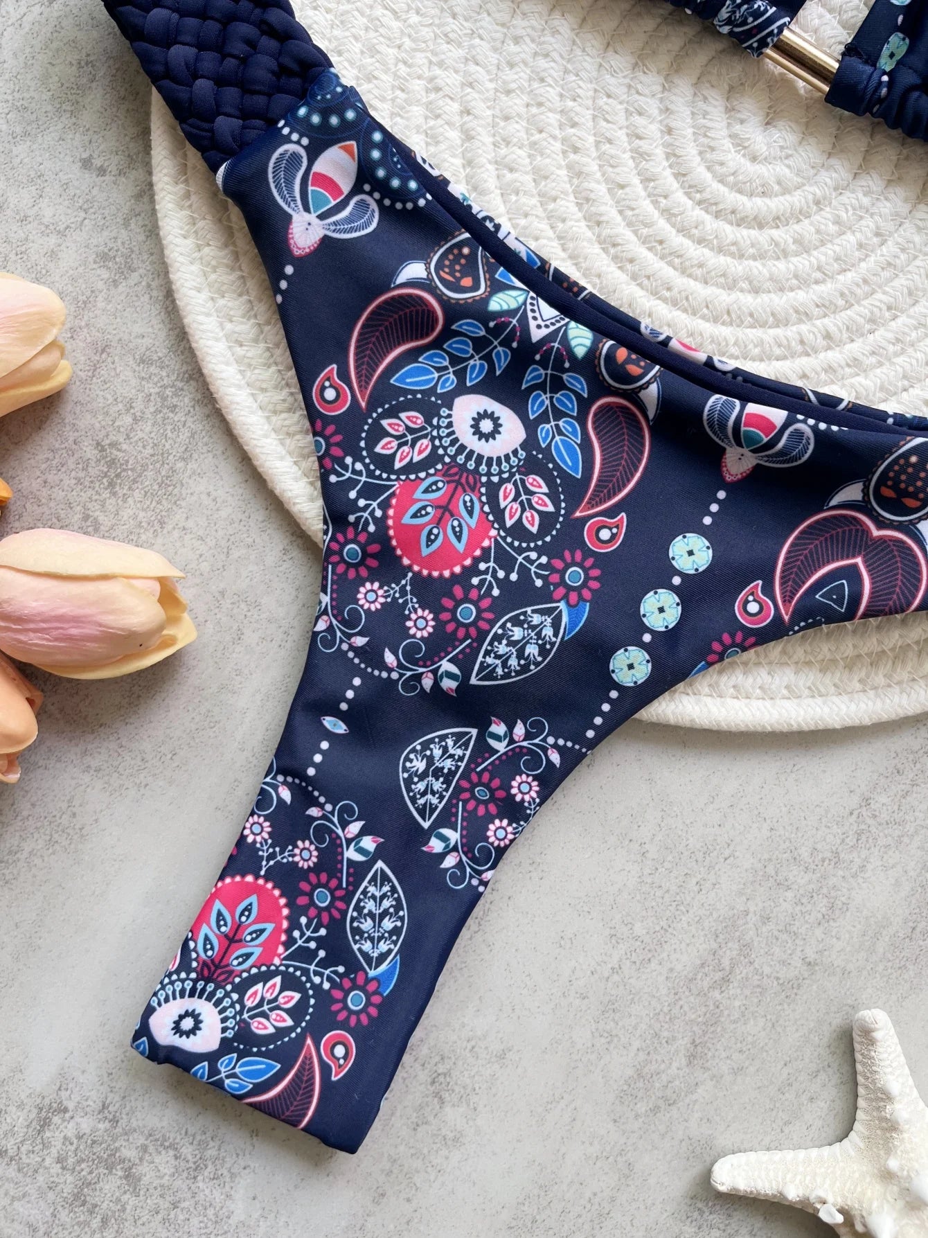 RUOTONSEPT Print Halter Mini Thong High Cut Bikini Female Swimsuit Women Swimwear Two-pieces Bikini set Bather Bathing Suit Swim