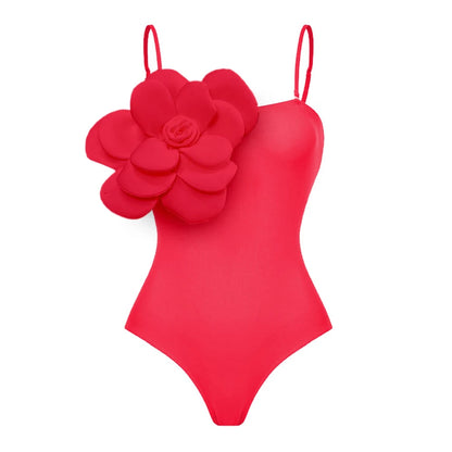 2025 3D Flower Bikini Set With Cover Up Luxury Swimsuit Women Sexy Floral Swimwear High Waist Monokini Desire Bodysuit Swim Suit