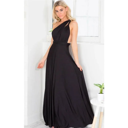 Fashion Multi-worn V-neck Vestidos De Fiesta Women Long Dress Sexy Strapped Lady Summer Maxi Dress