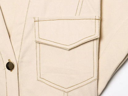 ETJ 2025  Spring New 1975 series denim MIDI dress with lapel side zipper fashion wrinkle waist slim elegant dress