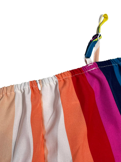 Women's Summer Ethnic Pattern Backless Split Thigh Dress Ladies Summer Clothes Boho Fashion Frill Trim Long Dress for Beach