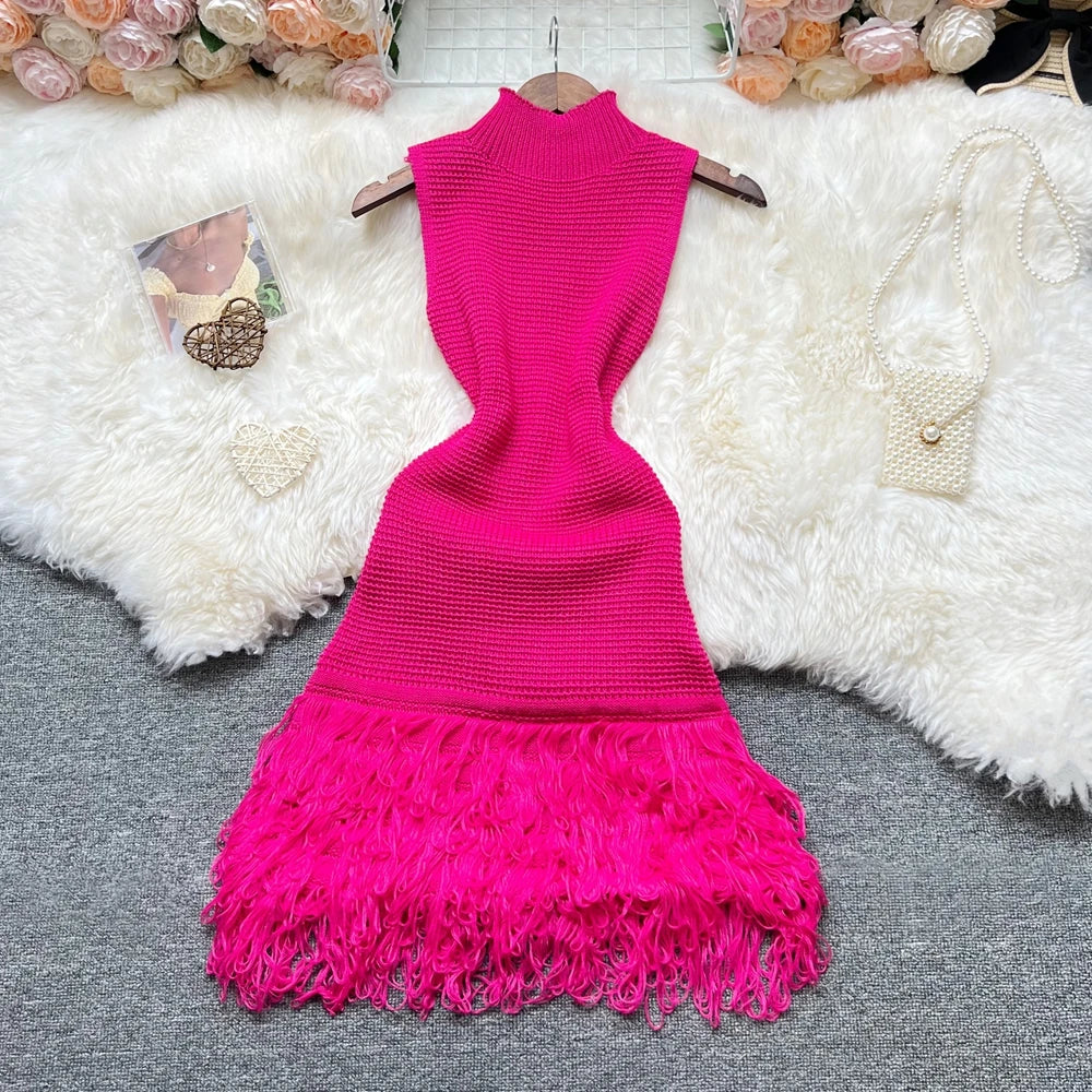 YuooMuoo Women Dress 2025 New Summer Fashion Sexy Openwork Stitching Sleeveless Bodycon Party Dress Korean Lady Beach Vestidos