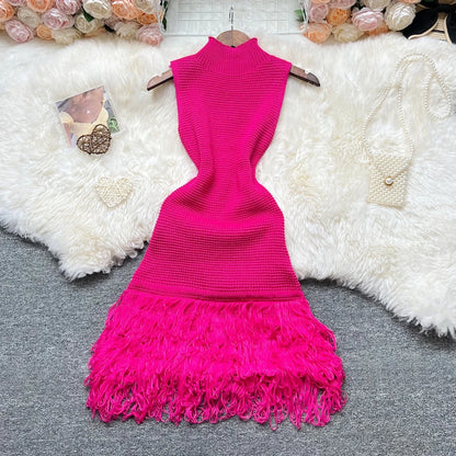 YuooMuoo Women Dress 2025 New Summer Fashion Sexy Openwork Stitching Sleeveless Bodycon Party Dress Korean Lady Beach Vestidos